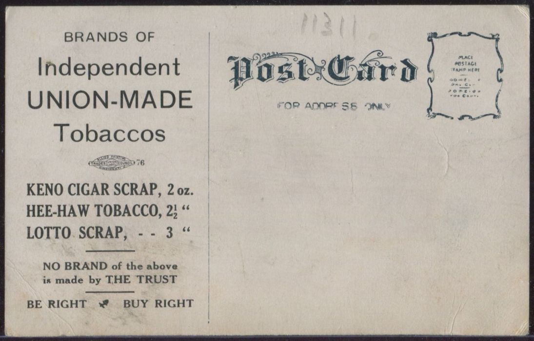 T135 Victor Tobacco Postcard